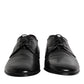 Black Leather Lace Up Derby Dress Formal Shoes