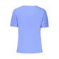 Blue Cotton Women T-Shirt