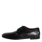 Black Leather Lace Up Derby Dress Formal Shoes