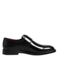 Black Leather Monk Strap Derby Formal Shoes