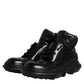 Black Leather Casual Mens Ankle Boots Shoes