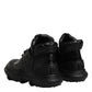 Black Leather Casual Mens Ankle Boots Shoes