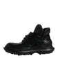Black Leather Casual Mens Ankle Boots Shoes