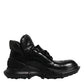 Black Leather Casual Mens Ankle Boots Shoes