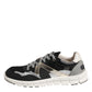 Multicolor Leather Suede Low Top Sneaker Shoes
