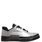 Metallic Silver Low Top Lace Up Sneakers Shoes