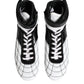 Black White Leather High Top Sneakers Shoes