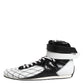 Black White Leather High Top Sneakers Shoes
