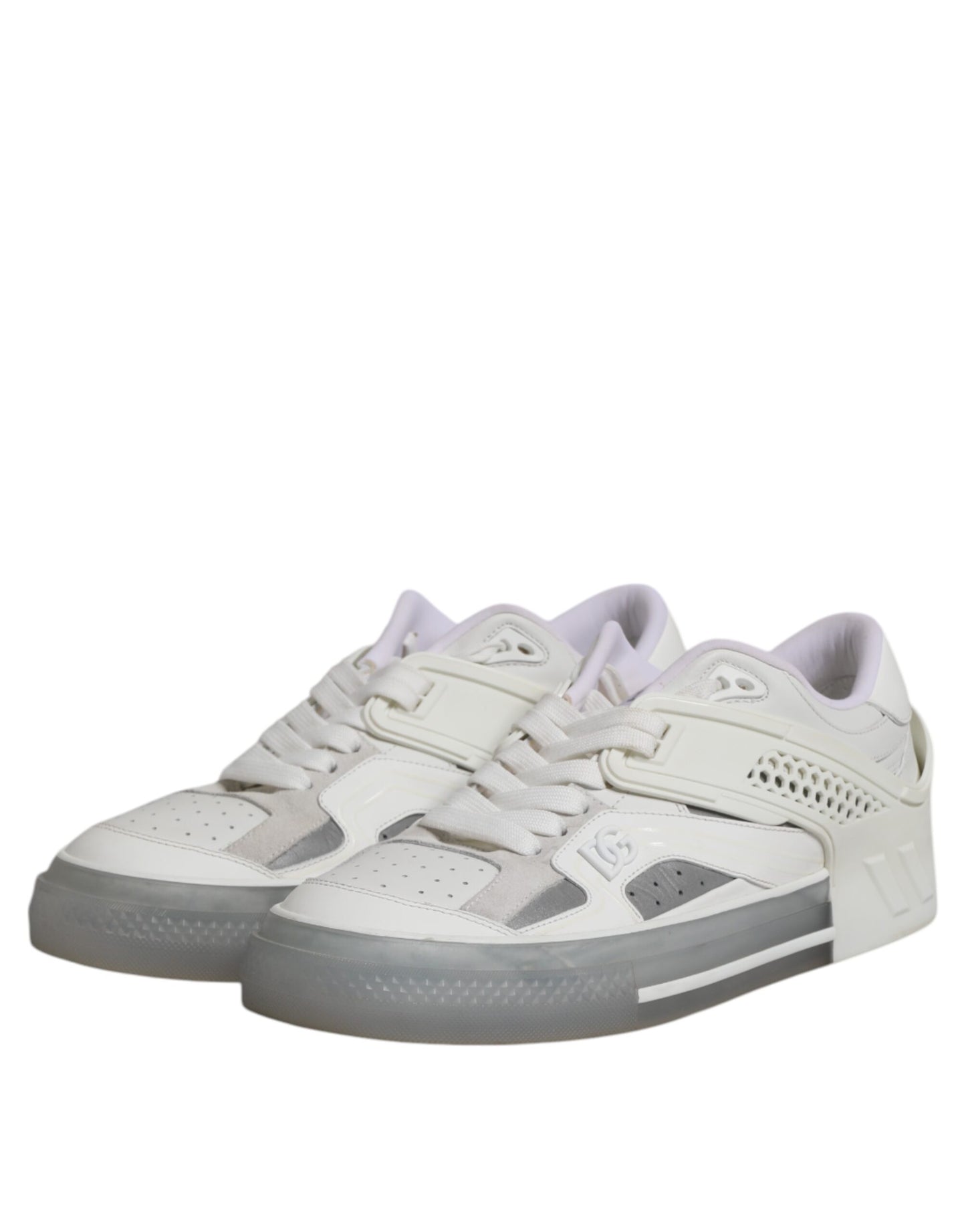 White Low Top DG Embossed Men Sneakers Shoes