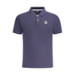 Blue Cotton Men Polo