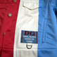 Multicolor Polyester Collar Short Jacket