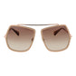 Beige Metal Sunglasses