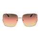 Rose Gold Metal Sunglasses