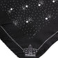 Black White Printed Square Men Foulard Scarf