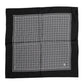 Black White Patterned Square Foulard Scarf