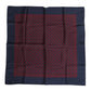 Red Blue Printed Silk Square Men Foulard Scarf