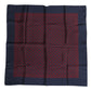 Red Blue Printed Silk Square Men Foulard Scarf