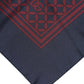 Red Blue Printed Silk Square Men Foulard Scarf