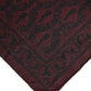 Maroon Black Printed Square Men Foulard Scarf