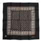 Black Brown Patterned Square Foulard Scarf