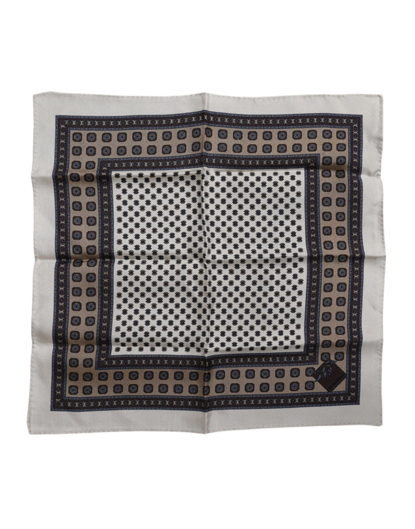 Multicolor Patterned Square Men Foulard Scarf