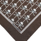 Brown Skull Silk Square Men Foulard Scarf