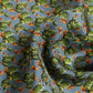 Gray Green Cactus Print Square Foulard Scarf