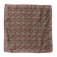 Brown Chilis Silk Square Men Foulard Scarf
