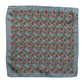 Gray Chilis Silk Square Men Foulard Scarf