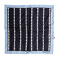Blue Printed Silk Square Men Foulard Scarf