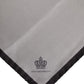 Gray DG Crown Silk Square Men Foulard Scarf