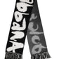Black Logo Neck Warmer Wrap Men Shawl Scarf