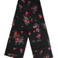 Black Floral Print Neck Warmer Wrap Scarf