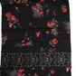 Black Floral Print Neck Warmer Wrap Scarf