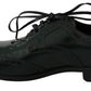 Elegant Green Brogues Oxford Wingtip Flats