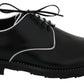 Elegant Black & White Leather Dress Shoes
