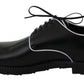 Elegant Black & White Leather Dress Shoes