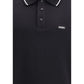 Black Cotton Polo T-Shirt