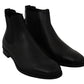 Elegant Black Derby Leather Boots