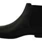 Elegant Black Derby Leather Boots