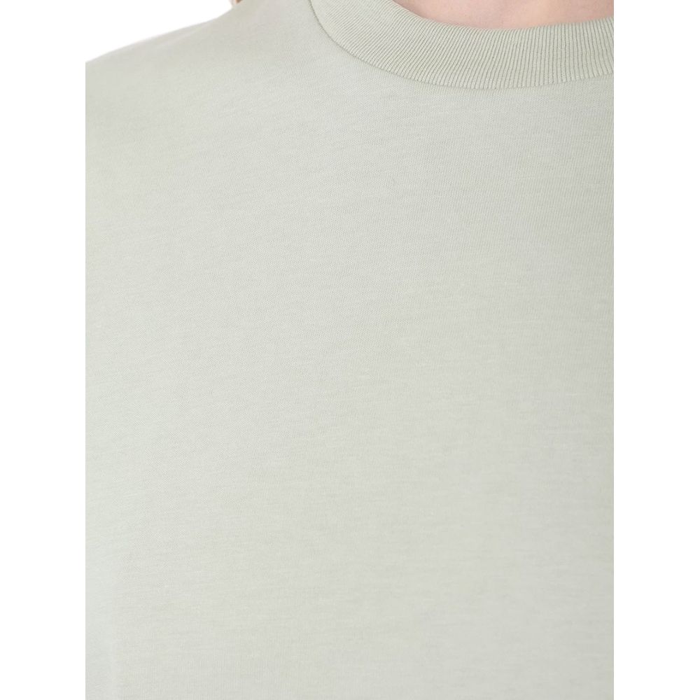 Green Cotton Women T-Shirt