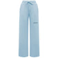 Blue Cotton Women Palazzo Pants