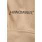 Beige Cotton Women Sleeveless Hoodie