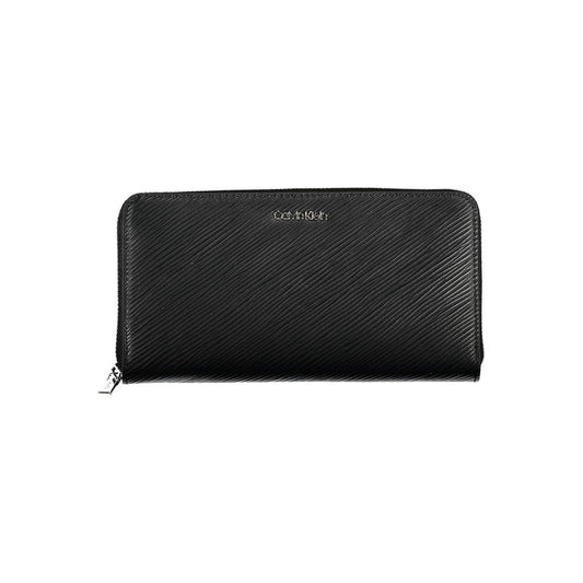 Black Polyurethane Women Wallet