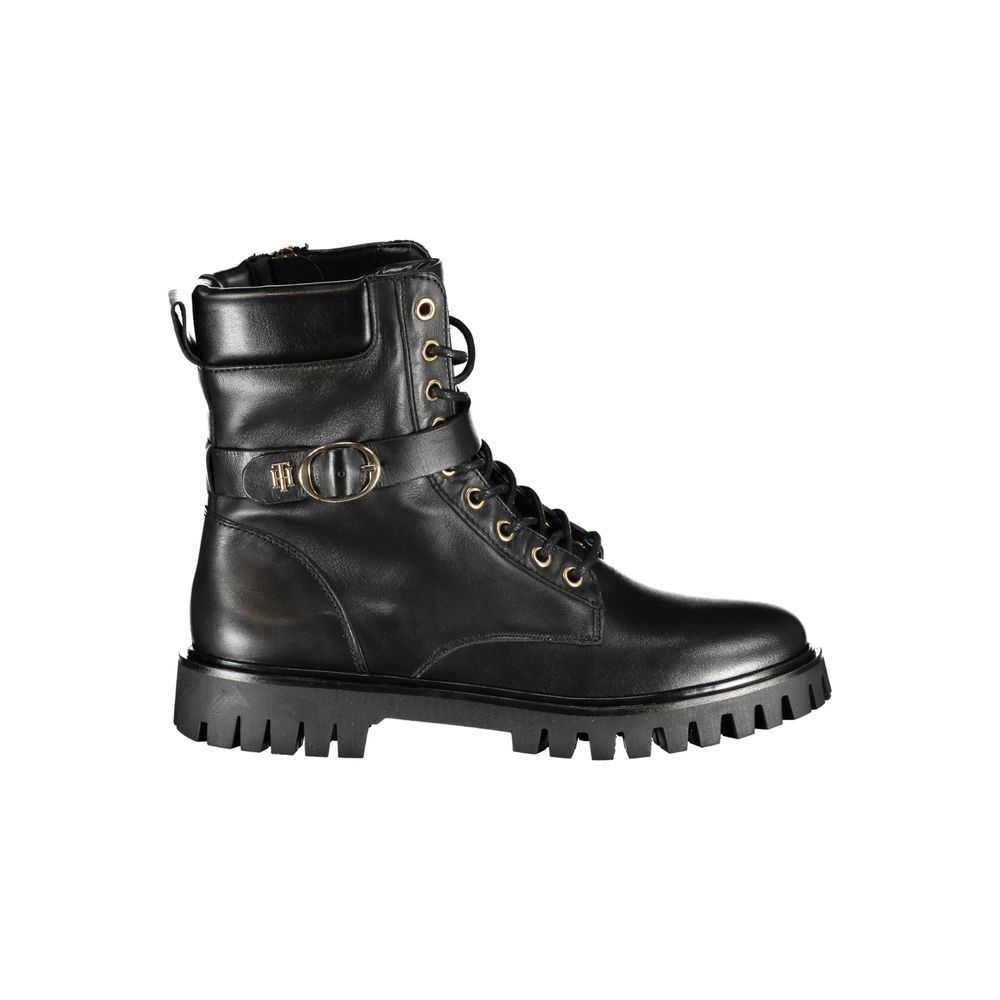 Black Leather Women Boot