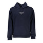Blue Cotton Men Sweater with Hood