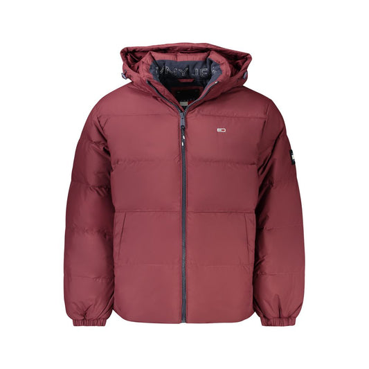 Red Recycled Polyester Men Jacket