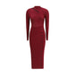 Bordeaux Viscose Casual Dress