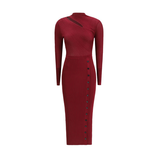 Bordeaux Viscose Casual Dress