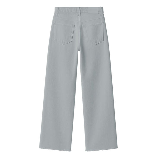 Gray Cotton Women Jeans
